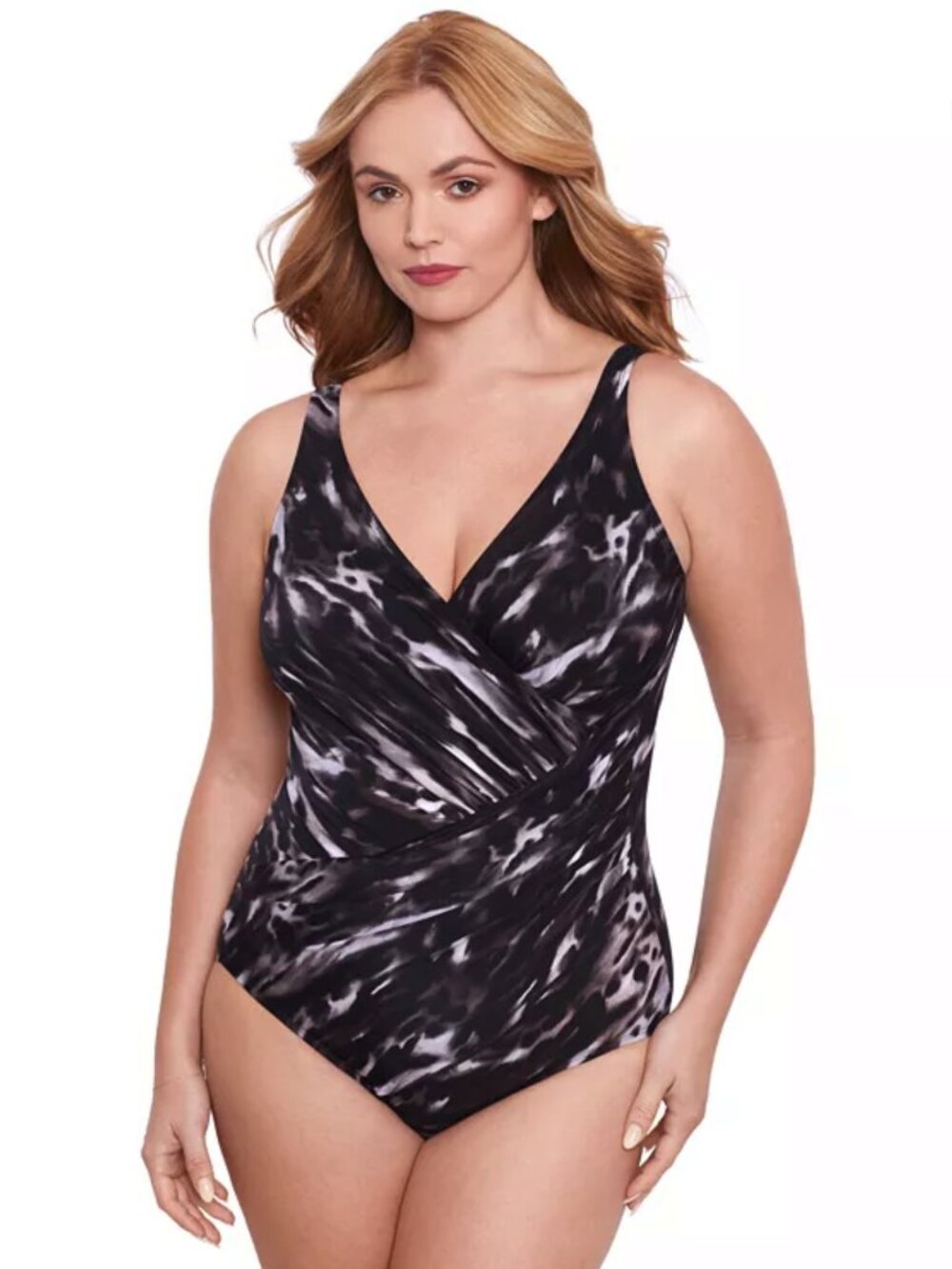 NWT Miraclesuit Women's Tempest Oceanus Tummy-Control One-Piece Swimsuit 18